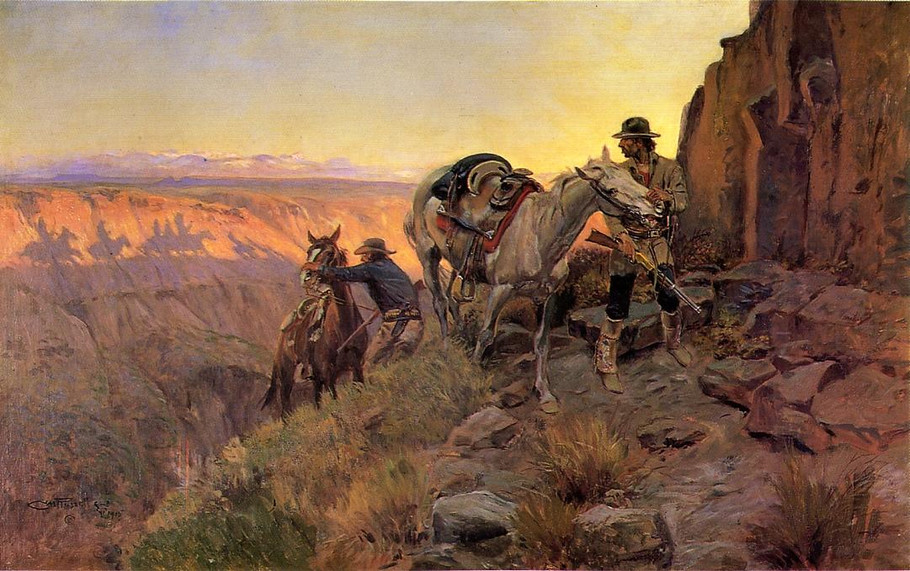 When Shadows Hint Death - Charles Marion Russell Paintings